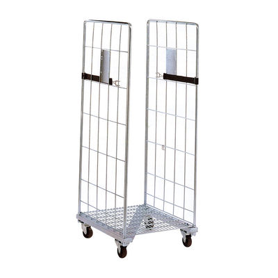 Torin SWK1011 High Quality Foldable Steel Mesh Drum Truck, Four-wheel Industrial Warehousing and Logistics Container
