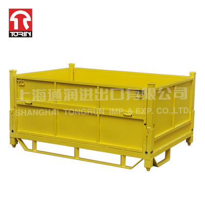 Torin LK53 Folding Stacking Storage Iron Plate Turnover Box Wire Mesh Container Metal Pallet