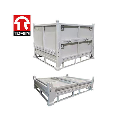 Torin DZ639Wholesale Metal Steel Box Material Logistics Turnover Boxes Container Stackable Metal Pallet Cage Storage Box