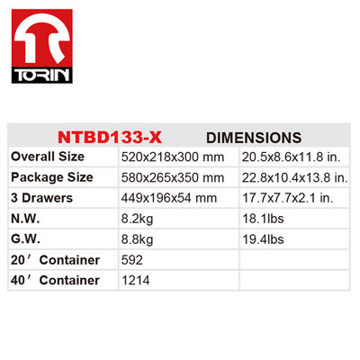 Torin NTBD133-X  Small Tool Box Portable Tool Box Small Portable Toolbox
