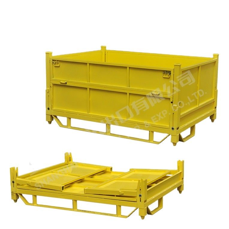 Torin LK53 Folding Stacking Storage Iron Plate Turnover Box Wire Mesh Container Metal Pallet