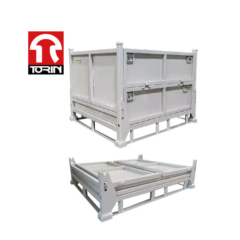Torin DZ639Wholesale Metal Steel Box Material Logistics Turnover Boxes Container Stackable Metal Pallet Cage Storage Box